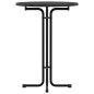 vidaXL Mesa alta de comedor madera ingeniería y acero negro Ø80x110 cm vidaXL Mesa alta de comedor madera ingeniería y acero negro Ø80x110 cm