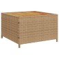 vidaXL Sofá de jardín en forma de L con mesa y cojines ratán PE beige vidaXL Sofá de jardín en forma de L con mesa y cojines ratán PE beige