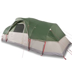 vidaXL Tienda de campaña familiar iglú 11 personas impermeable verde