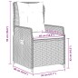 vidaXL Set comedor de jardín 7 pzas con cojines ratán sintético marrón vidaXL Set comedor de jardín 7 pzas con cojines ratán sintético marrón