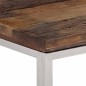 vidaXL Mesa consola acero inoxidable madera maciza traviesa plateado vidaXL Mesa consola acero inoxidable madera maciza traviesa plateado