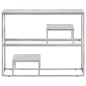 vidaXL Mesa consola acero inoxidable plateado y vidrio templado vidaXL Mesa consola acero inoxidable plateado y vidrio templado