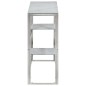 vidaXL Mesa consola acero inoxidable plateado y vidrio templado vidaXL Mesa consola acero inoxidable plateado y vidrio templado