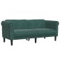 vidaXL Juego de sofás 2 piezas terciopelo verde oscuro vidaXL Juego de sofás 2 piezas terciopelo verde oscuro