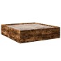 vidaXL Estructura de cama madera de ingeniería roble ahumado 200x200cm vidaXL Estructura de cama madera de ingeniería roble ahumado 200x200cm