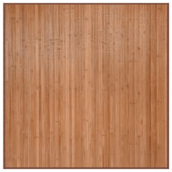 vidaXL Alfombra cuadrada bambú color natural 100x100 cm