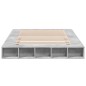vidaXL Estructura de cama madera de ingeniería gris hormigón 140x200cm
