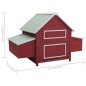 vidaXL Gallinero de madera rojo 157x97x110 cm vidaXL Gallinero de madera rojo 157x97x110 cm