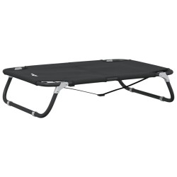 vidaXL Cama para perros plegable tela oxford y acero gris antracita