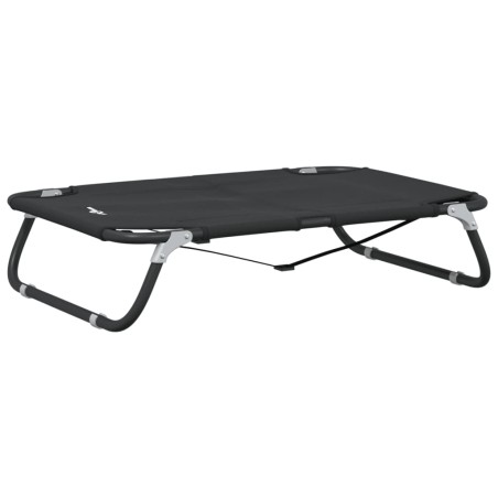 vidaXL Cama para perros plegable tela oxford y acero gris antracita