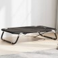 vidaXL Cama para perros plegable tela oxford y acero gris antracita