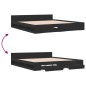 vidaXL Estructura cama con cajones madera ingeniería negra 200x200 cm vidaXL Estructura cama con cajones madera ingeniería negra 200x200 cm