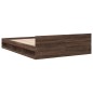 vidaXL Cama con cajones madera de ingeniería marrón roble 140x190 cm vidaXL Cama con cajones madera de ingeniería marrón roble 140x190 cm