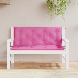 vidaXL Cojines para banco de jardín 2 uds tela rosa 120x50x7 cm