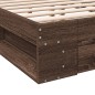 vidaXL Cama con cajones madera de ingeniería marrón roble 140x190 cm vidaXL Cama con cajones madera de ingeniería marrón roble 140x190 cm