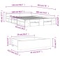 vidaXL Cama con cajones madera de ingeniería marrón roble 140x190 cm vidaXL Cama con cajones madera de ingeniería marrón roble 140x190 cm