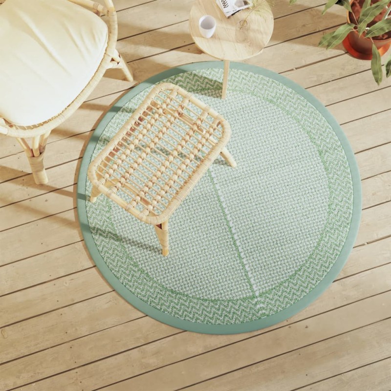 vidaXL Alfombra de exterior PP verde Ø120 cm vidaXL Alfombra de exterior PP verde Ø120 cm