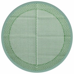 vidaXL Alfombra de exterior PP verde Ø120 cm