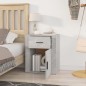 vidaXL Mesita de noche madera contrachapada gris hormigón 50x36x60 cm vidaXL Mesita de noche madera contrachapada gris hormigón 50x36x60 cm