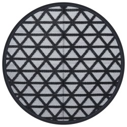 vidaXL Alfombra de exterior PP negro Ø160 cm