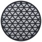 vidaXL Alfombra de exterior PP negro Ø160 cm