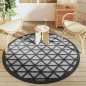 vidaXL Alfombra de exterior PP negro Ø160 cm