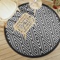 vidaXL Alfombra de exterior PP blanco y negro Ø160 cm