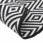 vidaXL Alfombra de exterior PP blanco y negro Ø160 cm