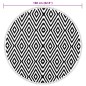 vidaXL Alfombra de exterior PP blanco y negro Ø160 cm