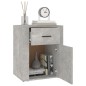 vidaXL Mesita de noche madera contrachapada gris hormigón 50x36x60 cm vidaXL Mesita de noche madera contrachapada gris hormigón 50x36x60 cm