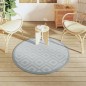 vidaXL Alfombra de exterior PP gris Ø120 cm vidaXL Alfombra de exterior PP gris Ø120 cm