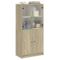 vidaXL Aparador alto con puertas madera roble Sonoma 68x37x142 cm