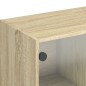 vidaXL Aparador alto con puertas madera roble Sonoma 68x37x142 cm