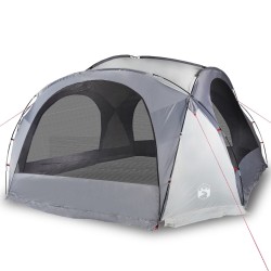 vidaXL Tienda de fiesta impermeable blanco y gris