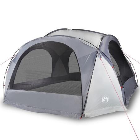 vidaXL Tienda de fiesta impermeable blanco y gris