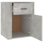 vidaXL Mesita de noche madera contrachapada gris hormigón 50x36x60 cm vidaXL Mesita de noche madera contrachapada gris hormigón 50x36x60 cm