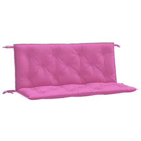 vidaXL Cojines para banco de jardín 2 uds tela rosa 120x50x7 cm
