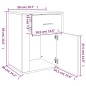 vidaXL Mesita de noche madera contrachapada gris hormigón 50x36x60 cm vidaXL Mesita de noche madera contrachapada gris hormigón 50x36x60 cm
