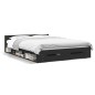 vidaXL Cama con cajones madera de ingeniería negro 140x190 cm vidaXL Cama con cajones madera de ingeniería negro 140x190 cm
