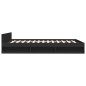 vidaXL Cama con cajones madera de ingeniería negro 140x190 cm vidaXL Cama con cajones madera de ingeniería negro 140x190 cm