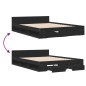 vidaXL Cama con cajones madera de ingeniería negro 140x190 cm vidaXL Cama con cajones madera de ingeniería negro 140x190 cm