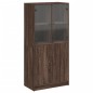 vidaXL Aparador alto con puertas madera roble marrón 68x37x142 cm vidaXL Aparador alto con puertas madera roble marrón 68x37x142 cm