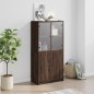 vidaXL Aparador alto con puertas madera roble marrón 68x37x142 cm vidaXL Aparador alto con puertas madera roble marrón 68x37x142 cm