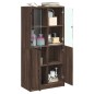 vidaXL Aparador alto con puertas madera roble marrón 68x37x142 cm vidaXL Aparador alto con puertas madera roble marrón 68x37x142 cm