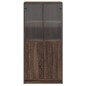 vidaXL Aparador alto con puertas madera roble marrón 68x37x142 cm vidaXL Aparador alto con puertas madera roble marrón 68x37x142 cm