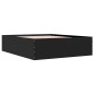 vidaXL Estructura de cama madera de ingeniería negra 150x200 cm