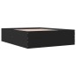 vidaXL Estructura de cama madera de ingeniería negra 150x200 cm