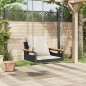 vidaXL Banco columpio con cojines ratán sintético negro 63x62x40 cm vidaXL Banco columpio con cojines ratán sintético negro 63x62x40 cm