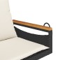 vidaXL Banco columpio con cojines ratán sintético negro 63x62x40 cm vidaXL Banco columpio con cojines ratán sintético negro 63x62x40 cm