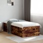 vidaXL Estructura de cama madera de ingeniería roble humo 100x200 cm vidaXL Estructura de cama madera de ingeniería roble humo 100x200 cm